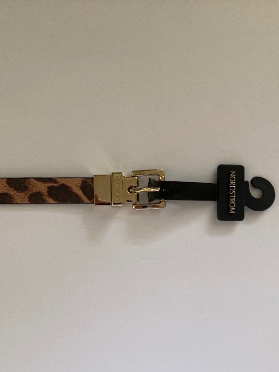 Michael Kors Leather Cheetah Print Belt/Gold Tone Buckle/#555137/Size L/NWT! main image 4